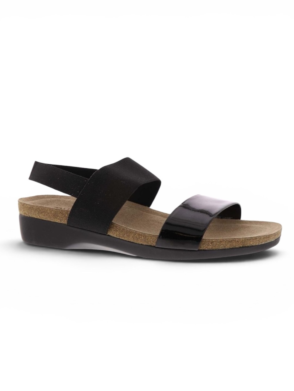 Munro Pisces Two Strap Sandal in Black Patent Size 10 (Runs Small)